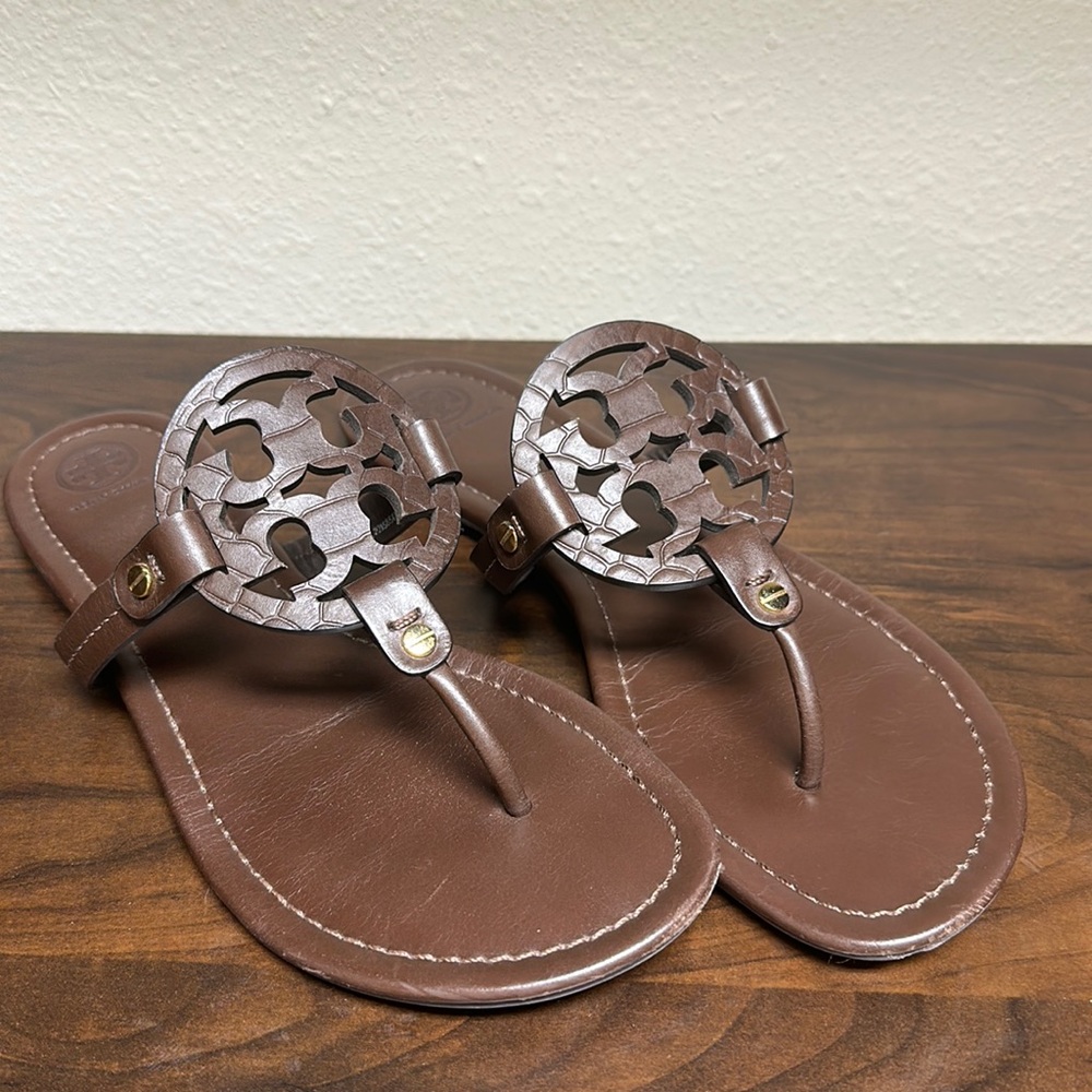 Tory Burch Miller croc sandals
